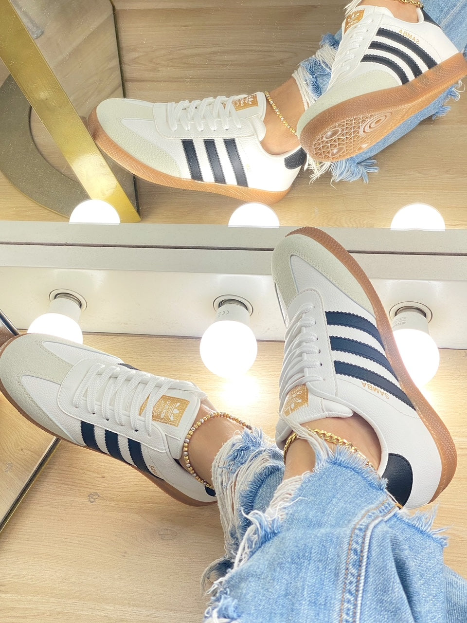 Adidas Samba Blanco Negro - Dama