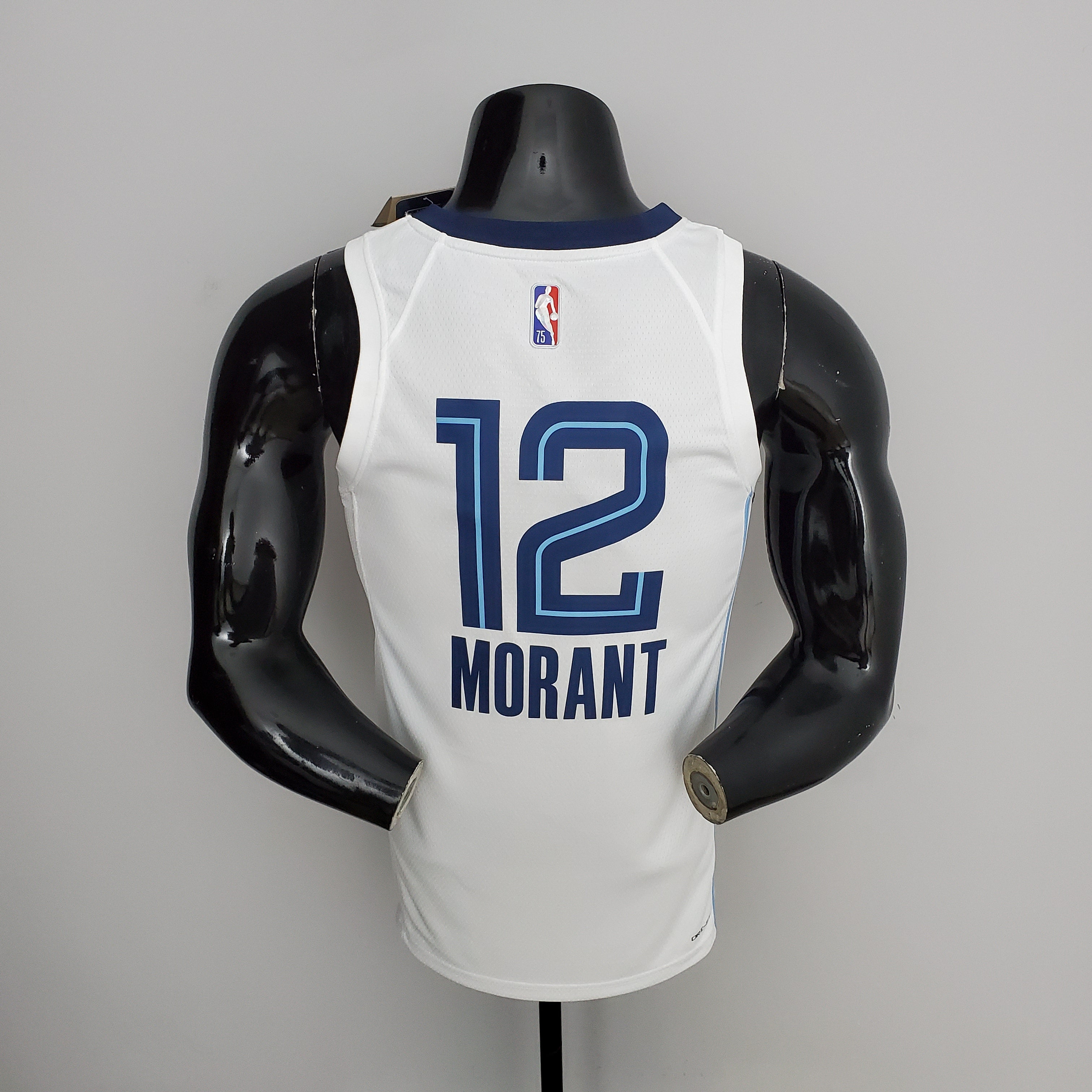 Camisa NBA Memphis Grizzlies #12 Morant - 75° Aniversário White