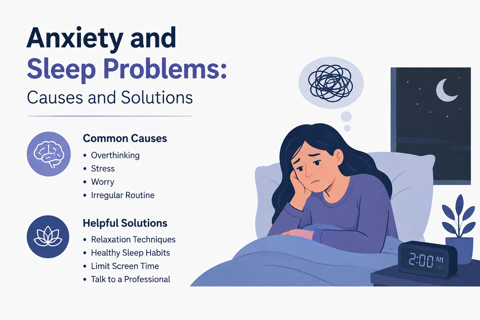 Anxiety and Sleep Problems: Causes, Symptoms & Solutions