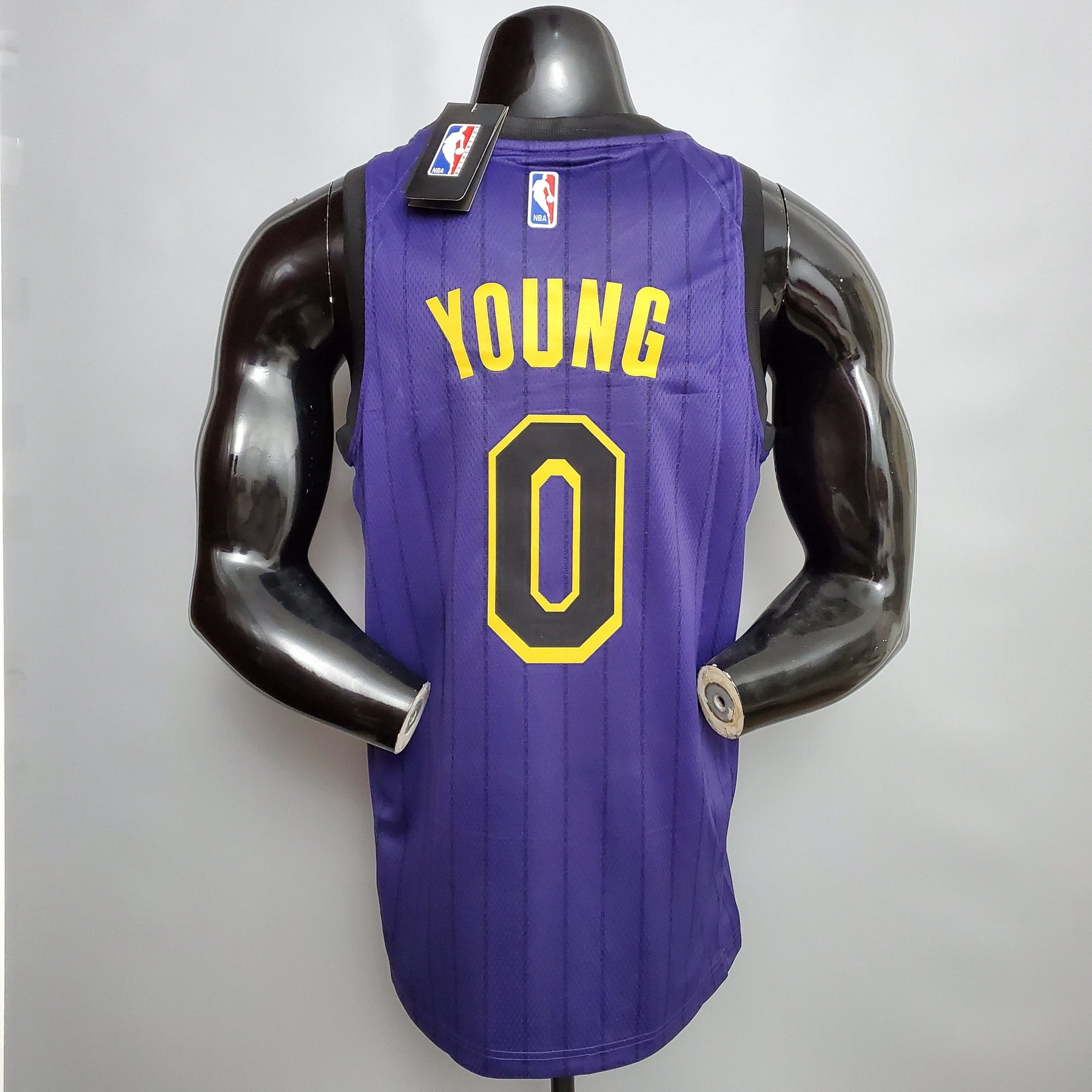 Camisa NBA Lakers #0 Young Purple Stripe - 23/24