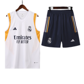 Conjunto Regata Real Madrid Training 2023/24 Adidas - Branco