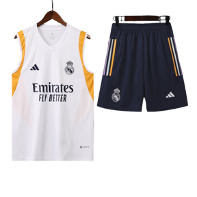 Conjunto Regata Real Madrid Training 2023/24 Adidas - Branco