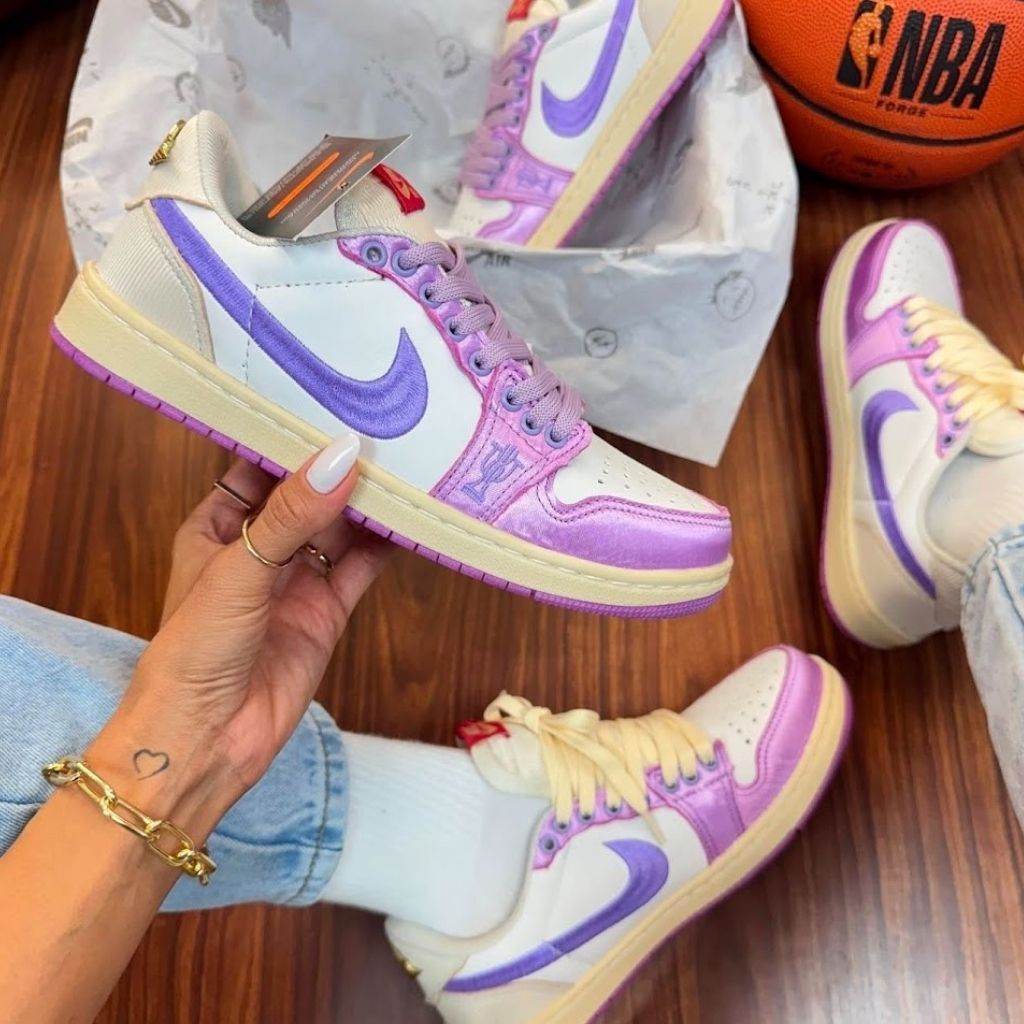 NK Air Jordan 1 Retro Low OG Trophy Room "Roxo"