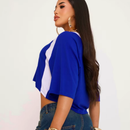 Blusa Cropped Brasil Feminina – Estilo Torcida Fashion (Verde e Azul)