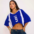 Blusa Cropped Brasil Feminina – Estilo Torcida Fashion (Verde e Azul)
