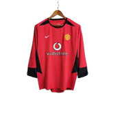 Camisa Retrô Manchester United Manga Longa Nike 2004/06 Masculino Vermelho