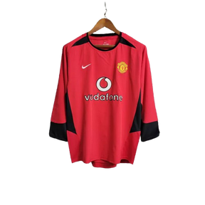 Camisa Retrô Manchester United Manga Longa Nike 2004/06 Masculino Vermelho