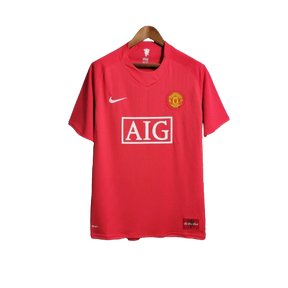 Camisa Retrô Manchester United I Home 2007/08 Masculino Vermelho