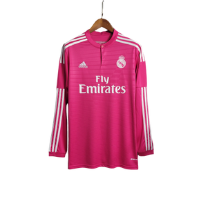 Camisa Retrô Real Madrid Manga Longa III Third Adidas 2014/15 Masculino Rosa