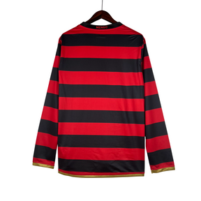 Camisa Retrô Flamengo I 2008/09 Nike Manga Longa Masculina - Vermelha e Preta