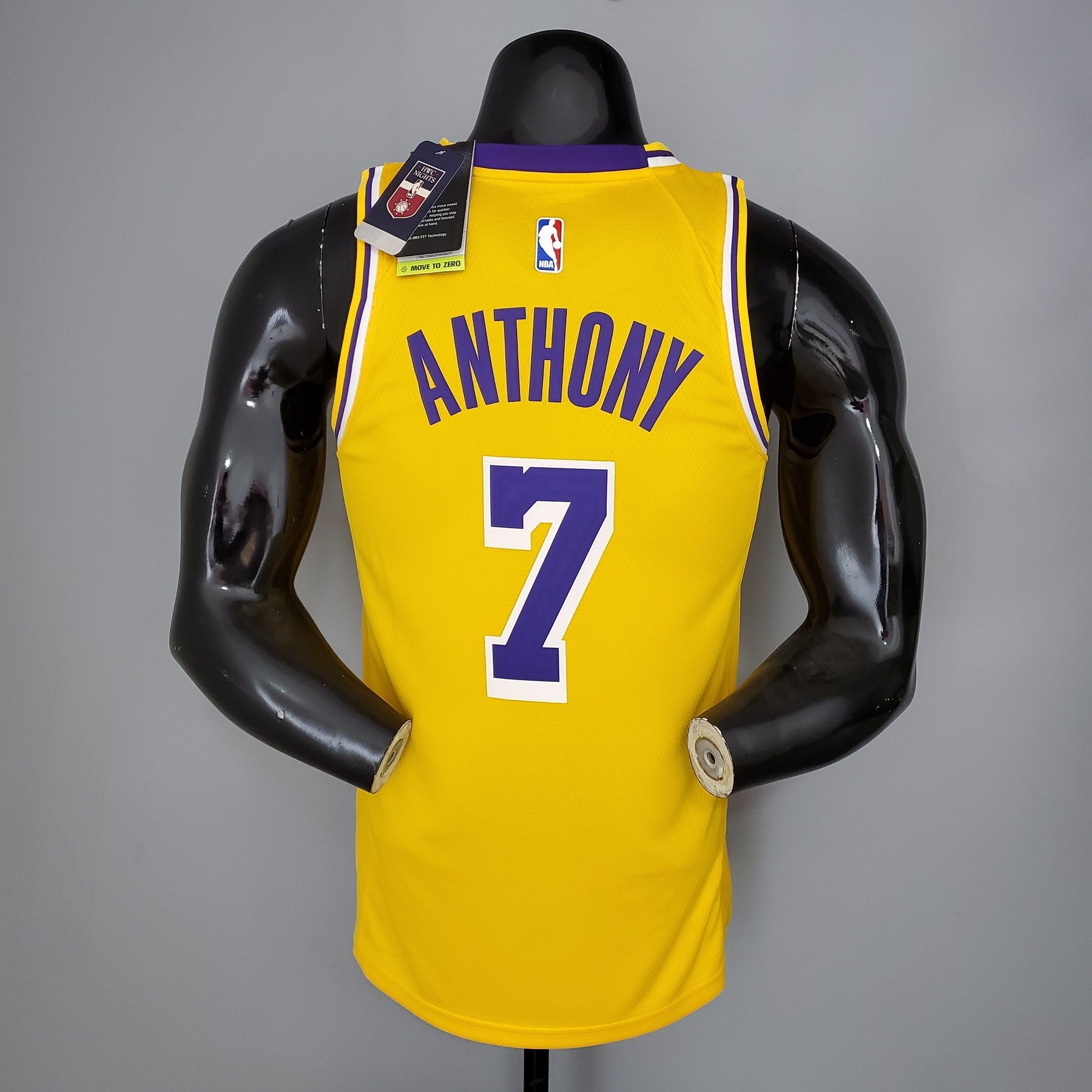 Camisa NBA Lakers #7 Anthony Crew Neck Yellow - 23/24
