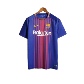 Camisa Retrô Barcelona I Home 2017/18 Nike Masculino Azul Grená