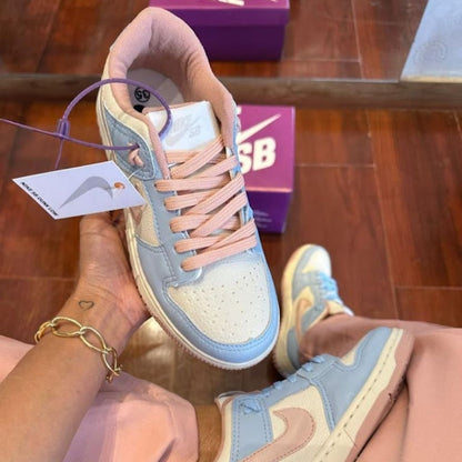 NK Dunk Low Pro Nobuk Azul/Rosa