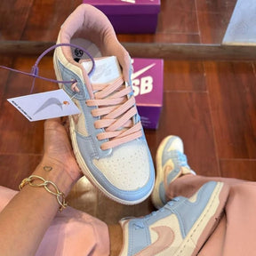 NK Dunk Low Pro Nobuk Azul/Rosa