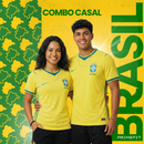 Combo Casal Brasil 2026/27 – Camisas Seleção Brasileira Masculina e Feminina Torcedor Premium