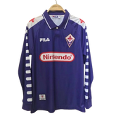 Camisa Fiorentina Retrô Manga Longa 1998/99 - Nintendo - Roxa