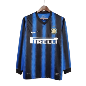 Camisa Inter de Milão Retrô 2010 Manga Longa Azul e Preta - Nike