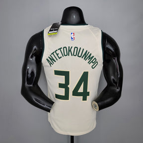 Camisa NBA Milwalkee Bucks #34 Antetokounmpo - Theme White