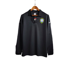 Camisa Brasil Nike  2004/05 (Manga longa) Retrô- Preto