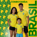 Combo Família Brasil 2026/27 – Camisas Seleção Brasileira Masculina, Feminina e Infantil