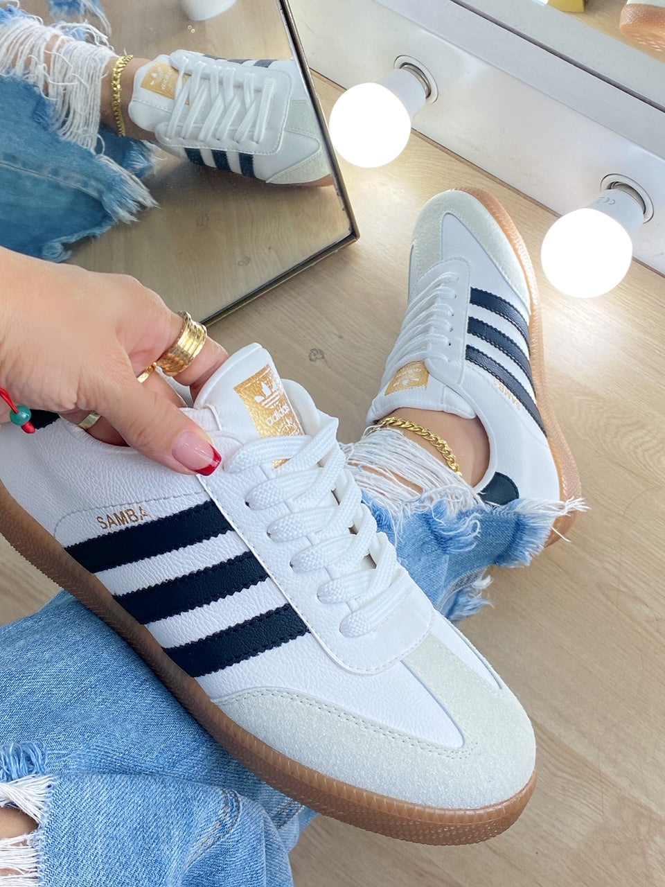 Adidas Samba Blanco Negro - Dama
