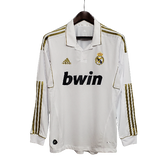 Camisa Retrô Real Madrid Manga Longa I Home Adidas 2011/12 Masculino Branco