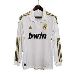 Camisa Retrô Real Madrid Manga Longa I Home Adidas 2011/12 Masculino Branco