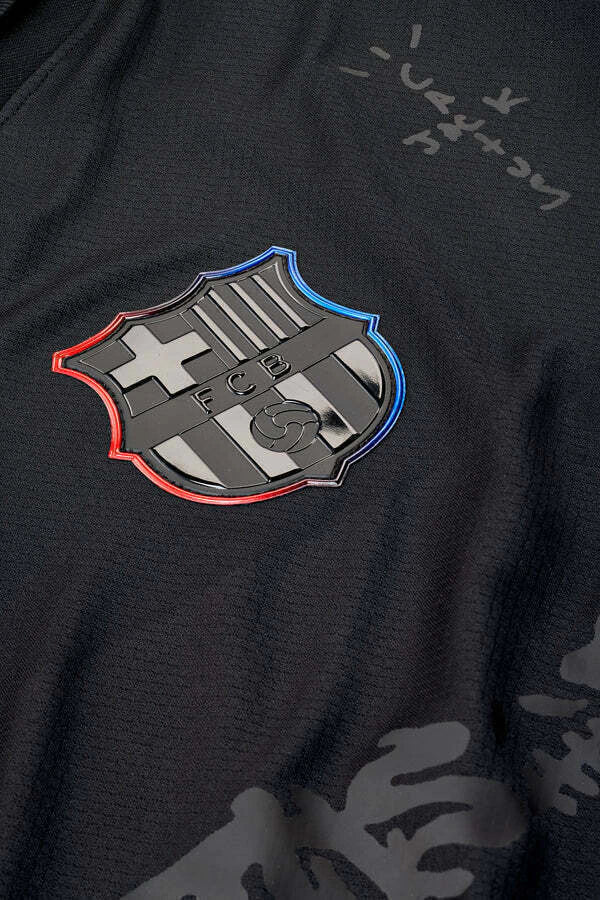 Camisa Barcelona X Travis Scott Home Edição Especial 24/25 - Torcedor Nike Masculino - Preto