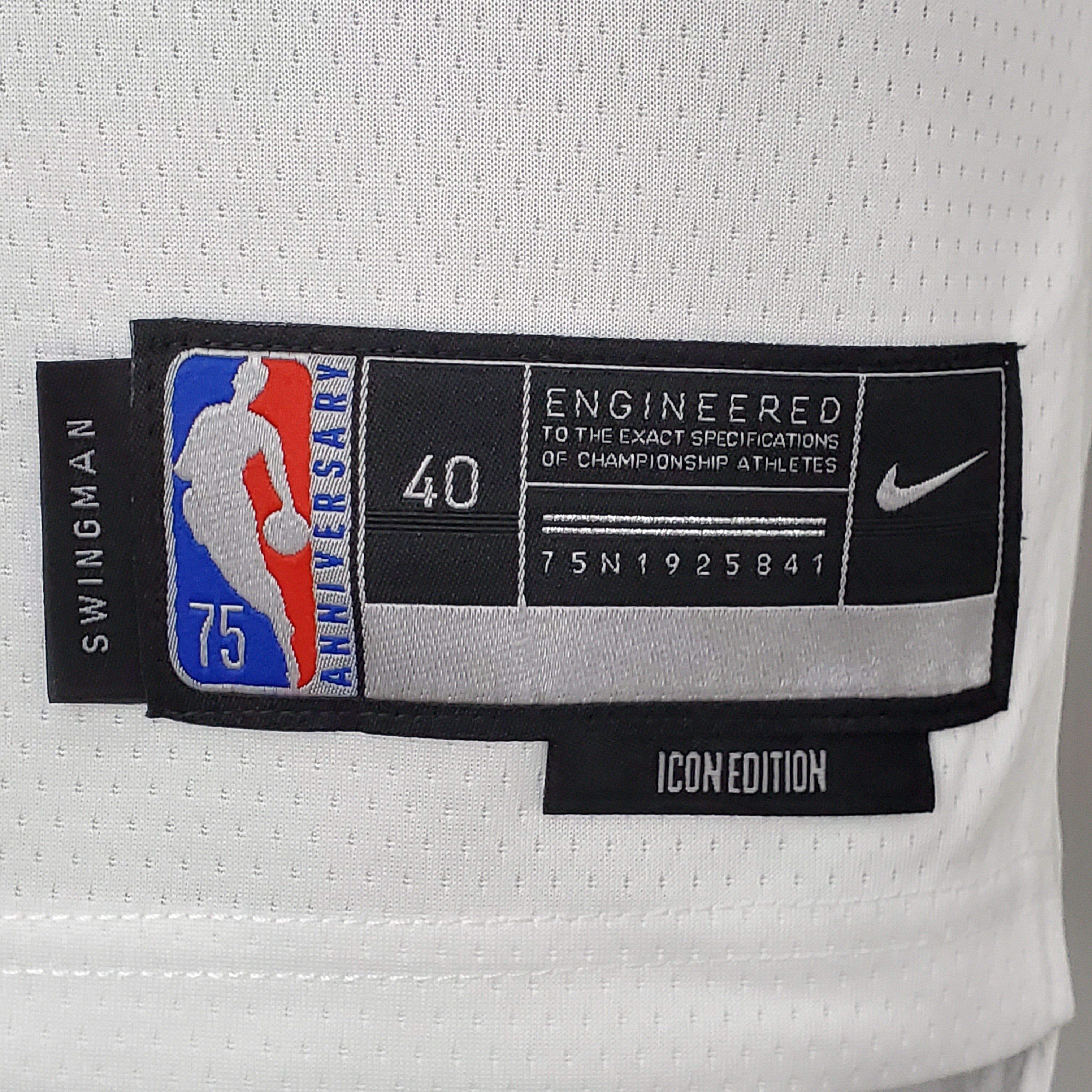 Camisa NBA Memphis Grizzlies #12 Morant - 75° Aniversário White