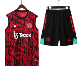 Conjunto Regata Manchester United 23/24 Adidas - Vermelho
