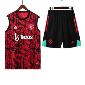 Conjunto Regata Manchester United 23/24 Adidas - Vermelho