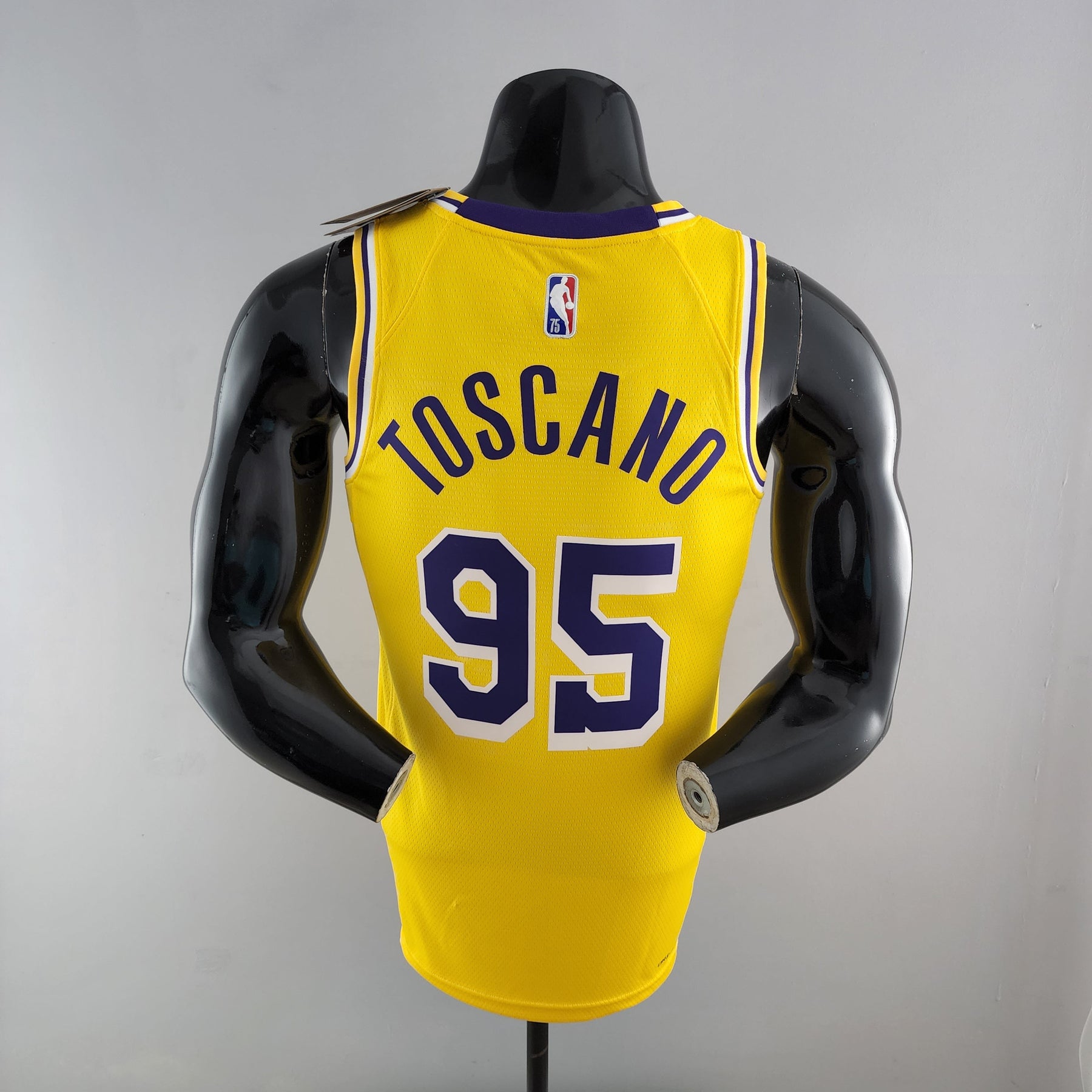 Camisa NBA Lakers #95 Toscano Amarela 75° Aniversário  - 23/24