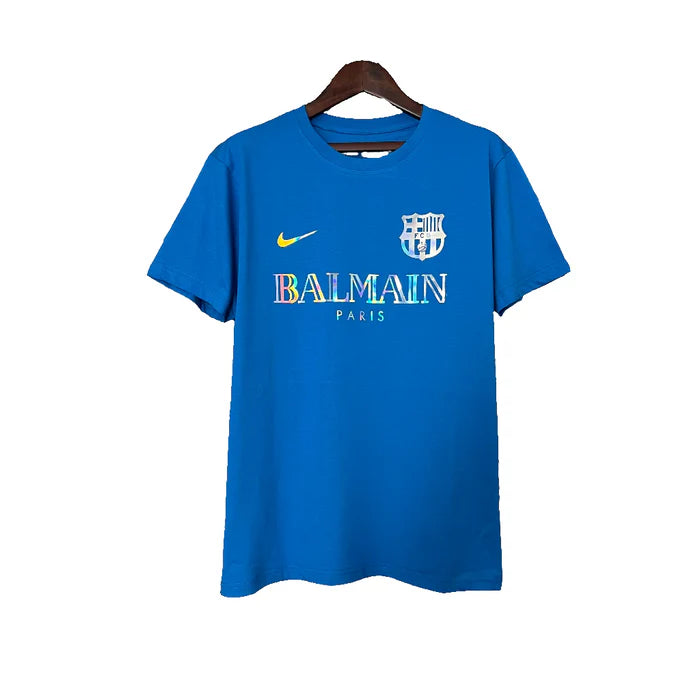 Camisa Barcelona x Balmain 24/25 s/n° Torcedor Masculino - Azul