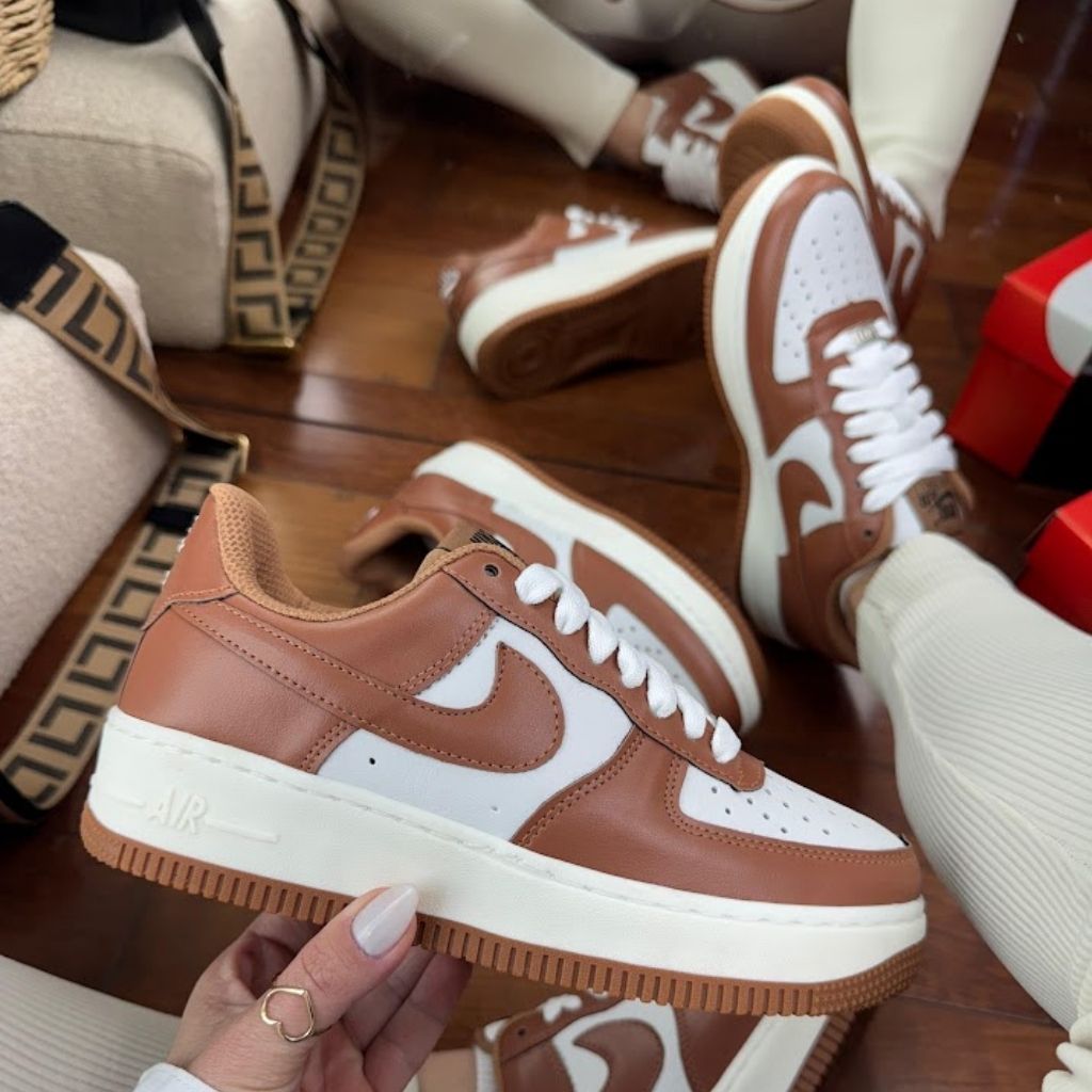 NK Air Force 1 'Mocha Cream/ Rustic Brown'