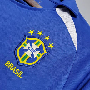 Camisa Retrô Brasil II Away Nike 2002/03 Masculino Azul