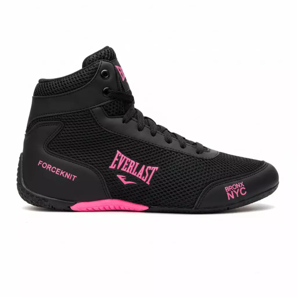 Tênis Bota Everlast Forceknit 'Preto/Rosa' - Treino Academia/MMA