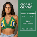Top Crochê Brasil Feminino – Cropped Verão Ajustável Estilo Praia