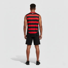 Camisa Regata Flamengo I 25 Adidas Masculina - Vermelho e preto