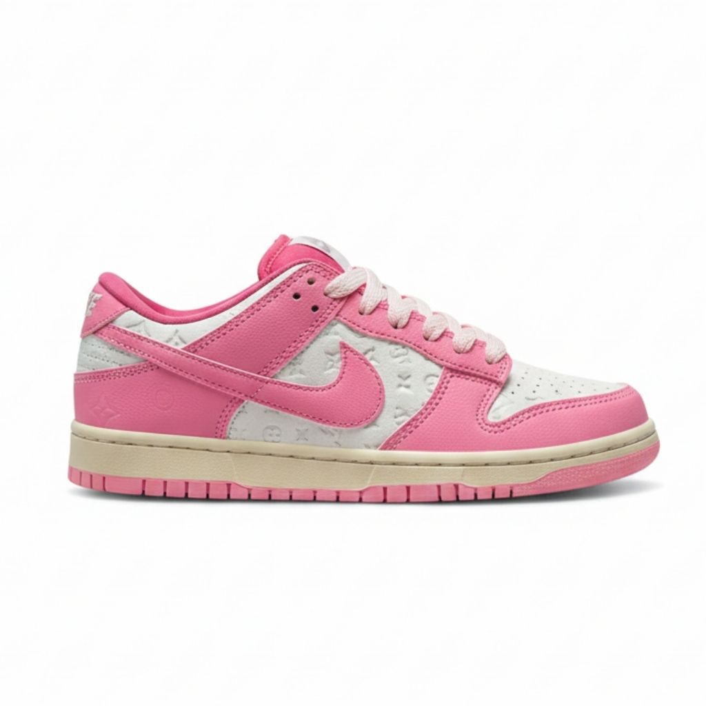 NK SB dunk X Louis Vuitton "Rosa/Branco"