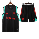 Conjunto Regata Manchester United 23/24 Adidas - Preto