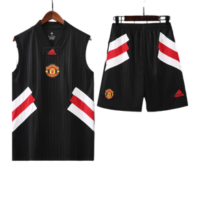 Conjunto Regata Manchester United 23/24 Adidas - Preto