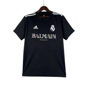Camisa Real Madrid x Balmain Holográfica 23/24 s/n° Torcedor Masculino - Preto