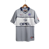 Camisa Retrô PSG Away Nike 2000/01 Masculino Cinza e Branco
