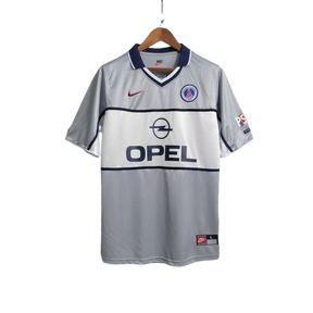 Camisa Retrô PSG Away Nike 2000/01 Masculino Cinza e Branco