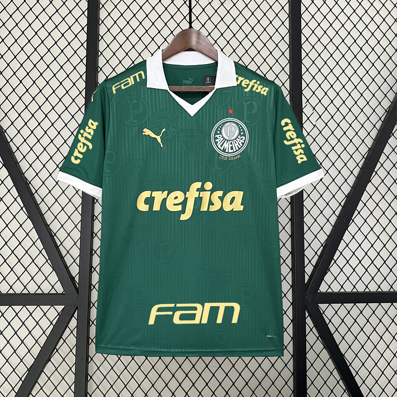 Camisa Palmeiras Home + All Sponsors 23/24 s/n° Torcedor Masculina - Verde