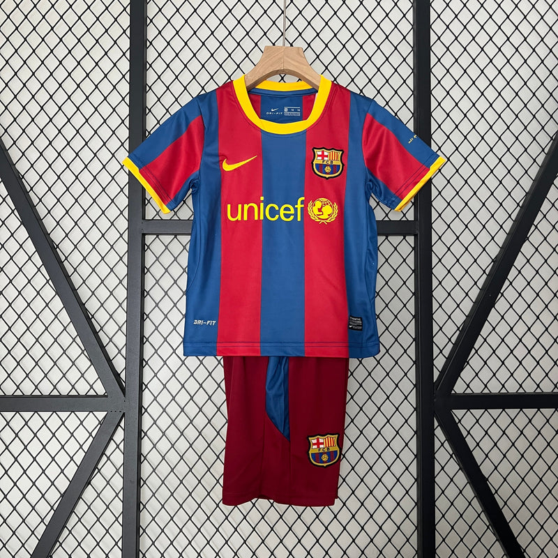 CAMISETA BARCELONA I 10/11 CONJUNTO INFANTIL (RETRO)