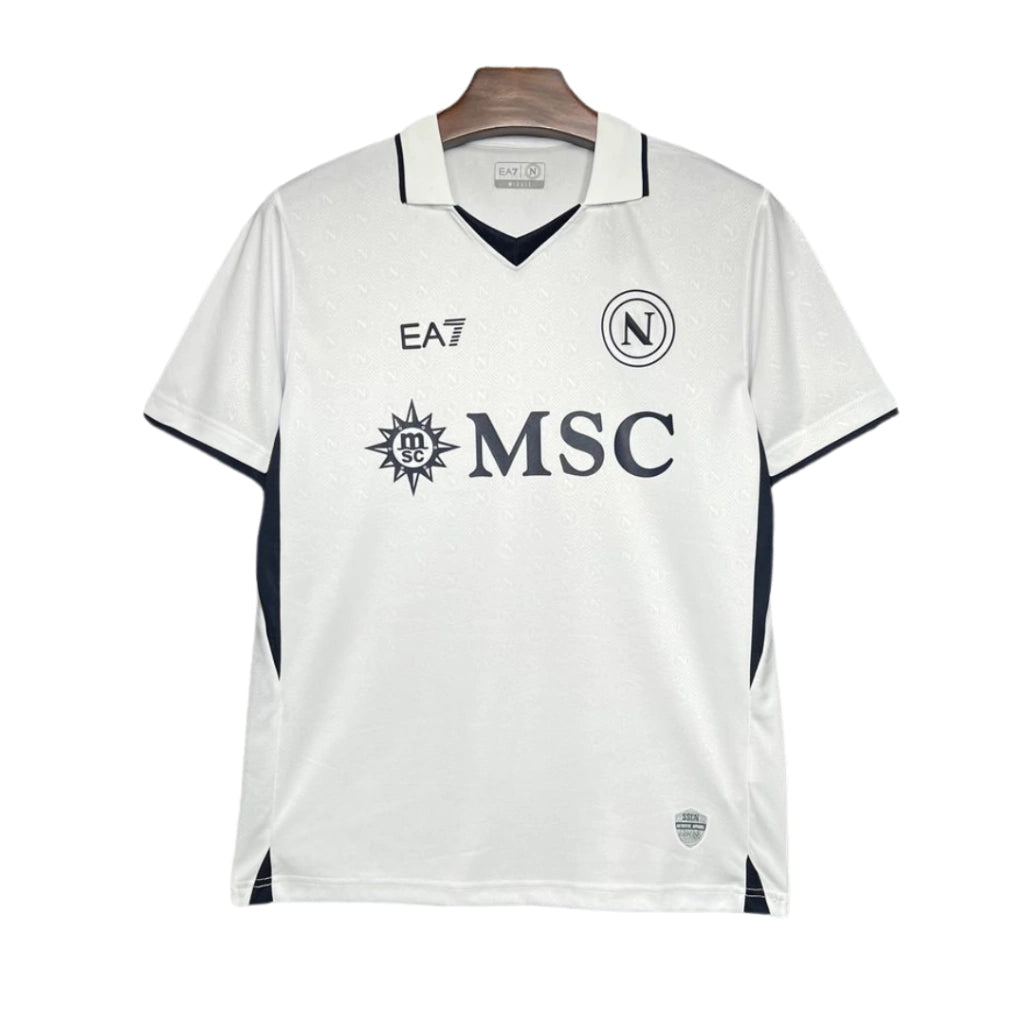 Camisa Napoli Away 24/25 - Torcedor EA7 Masculino - Branco