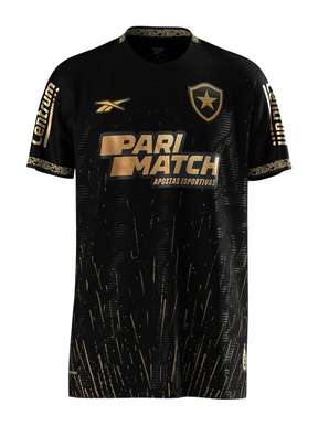 Camisa Botafogo Away  2024/25 s/n Torcedor Rebook Masculino - Preta e Dourada