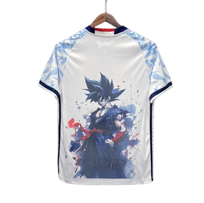 Camisa Japão Retrô Anime Dragon Ball 16/17 - Torcedor Adidas Masculina - Branca com detalhes em Azul