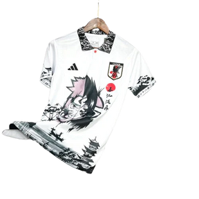 Camisa Japão Anime Naruto - Sasuke 24/25 - Torcedor Masculina - Branco com detalhes em Preto